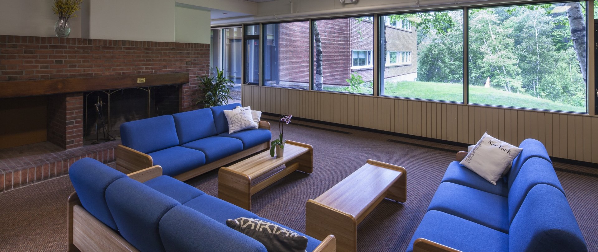 Phillips Andover Academy building interior couch