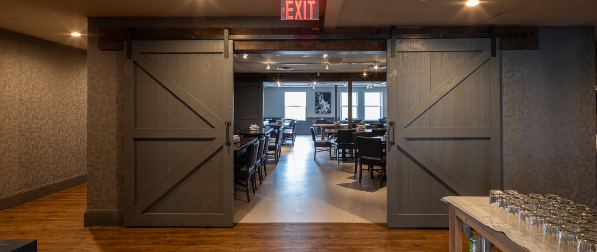 The Autograph American Tavern interior barn doors