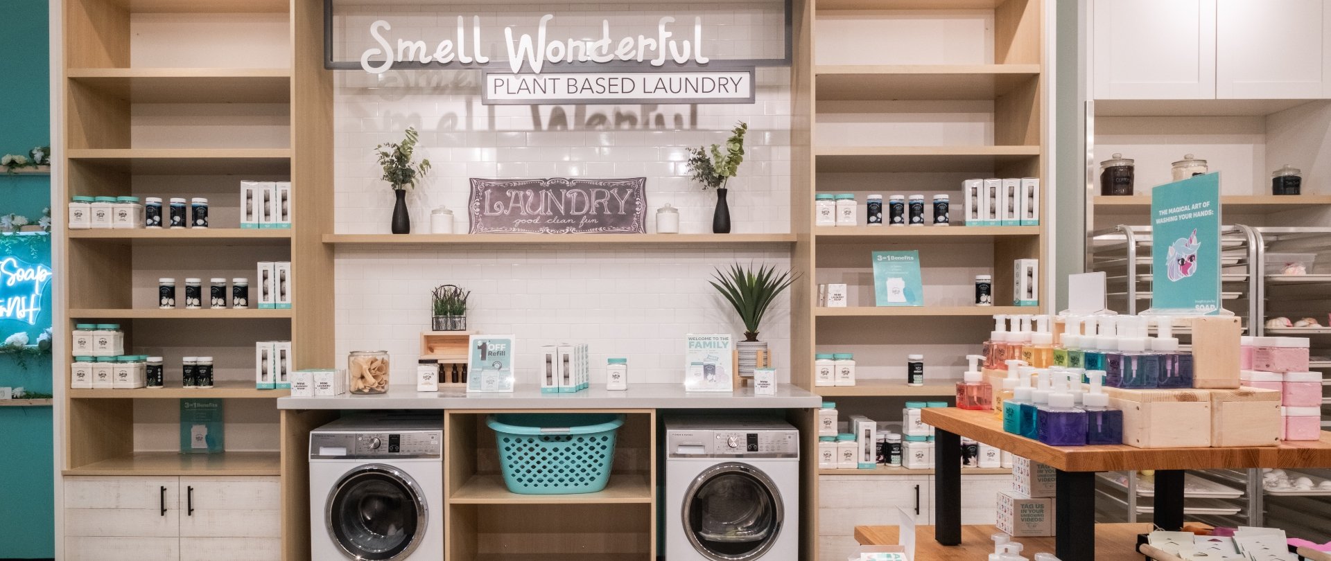 Buff City interior laundry area